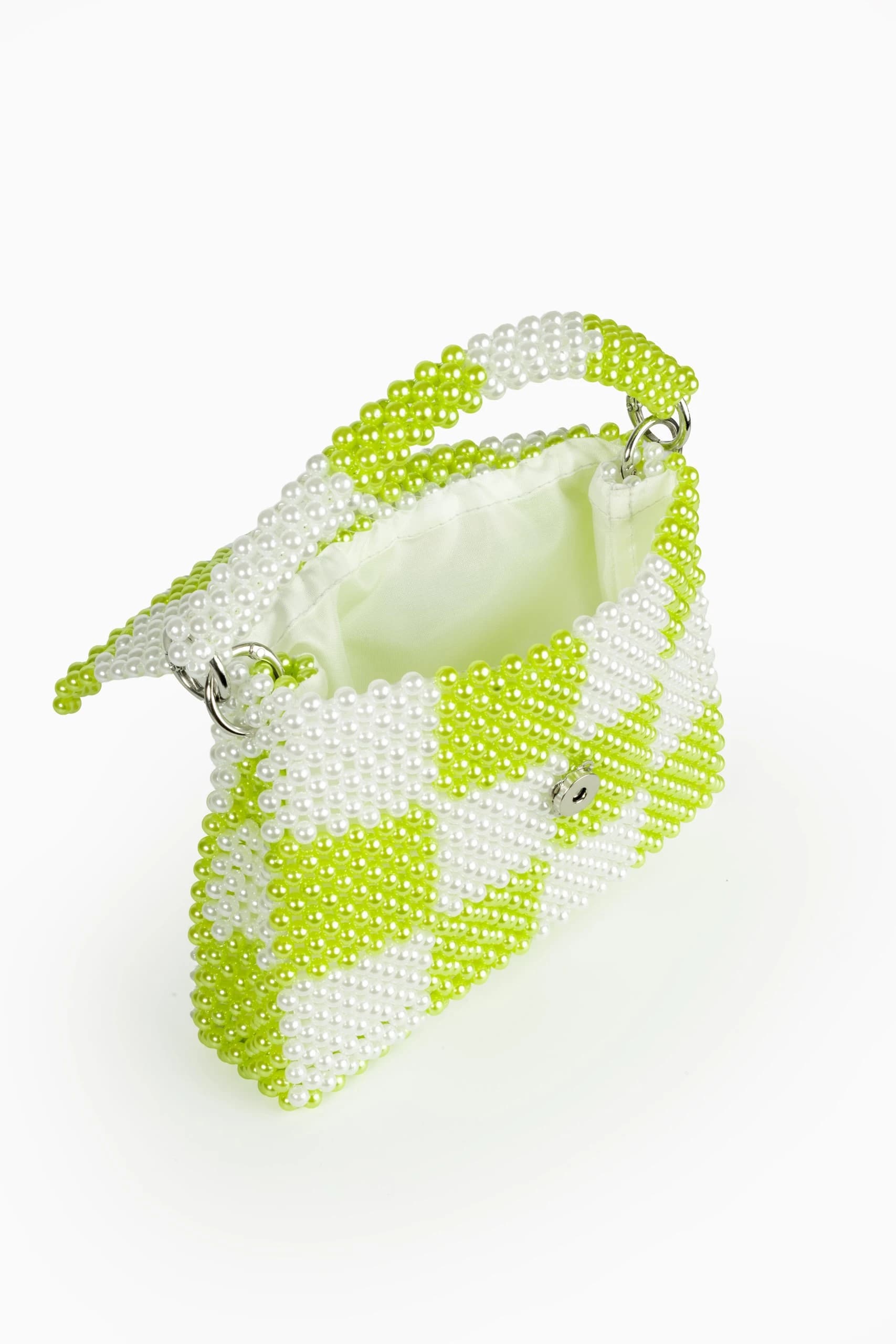 Electric Chess Beaded Bag — Lime — view 2