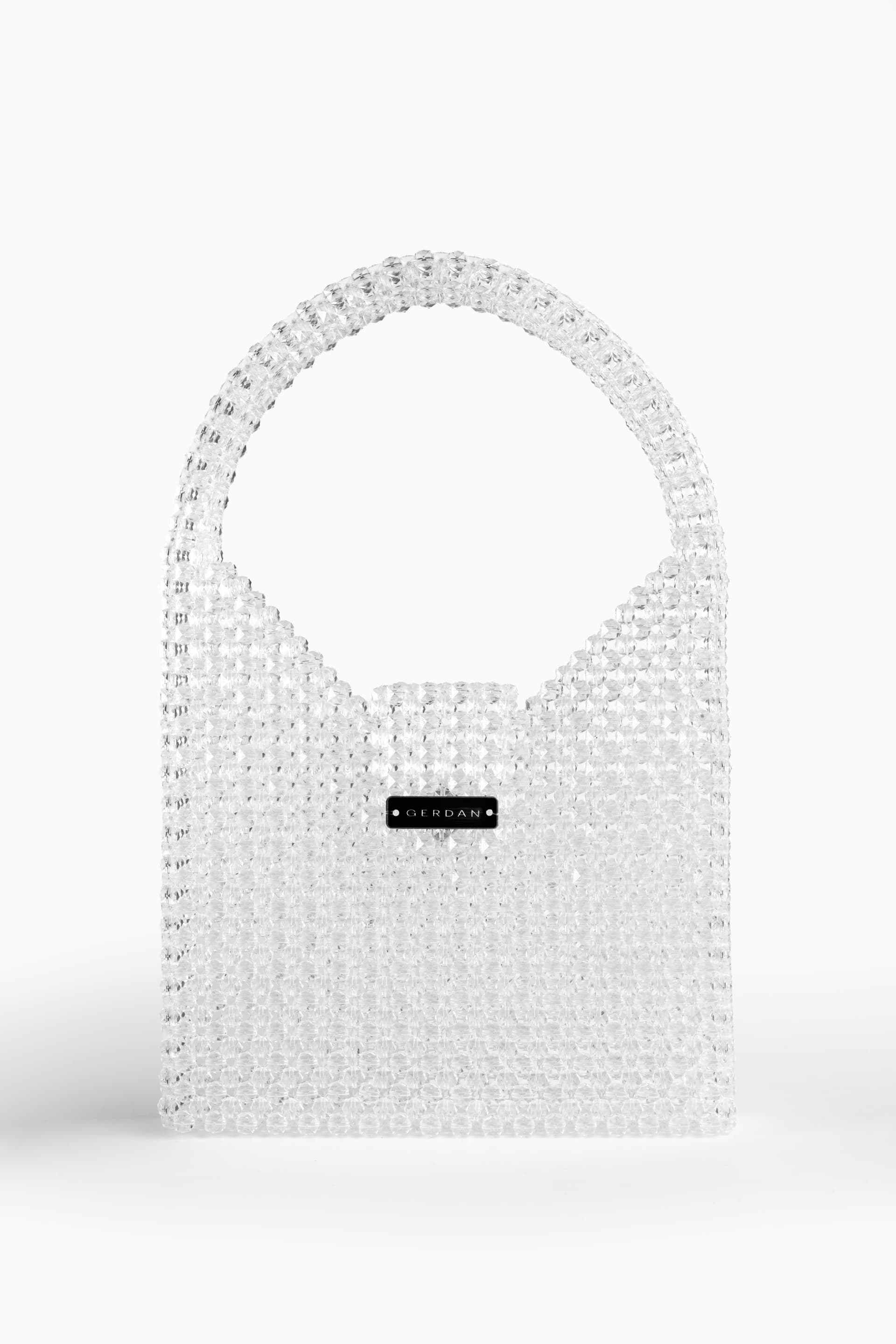 Beaded Bag Glassy — Diamond White