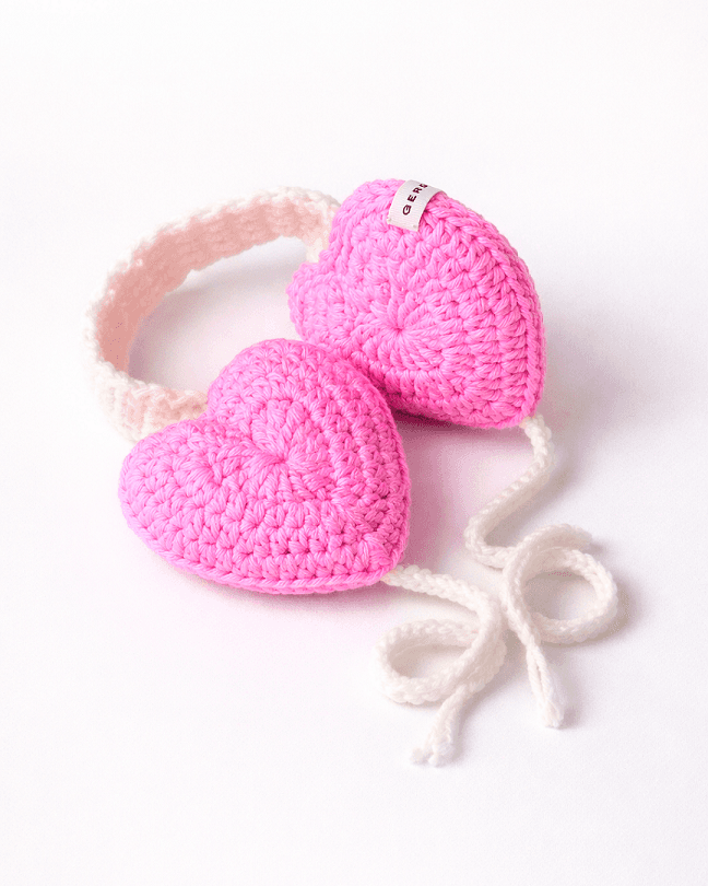 Heart Earmuffs — Pink