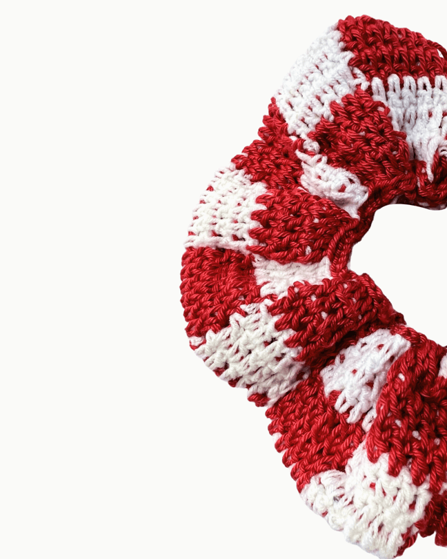 Hair Band Checkers — Red — view 2
