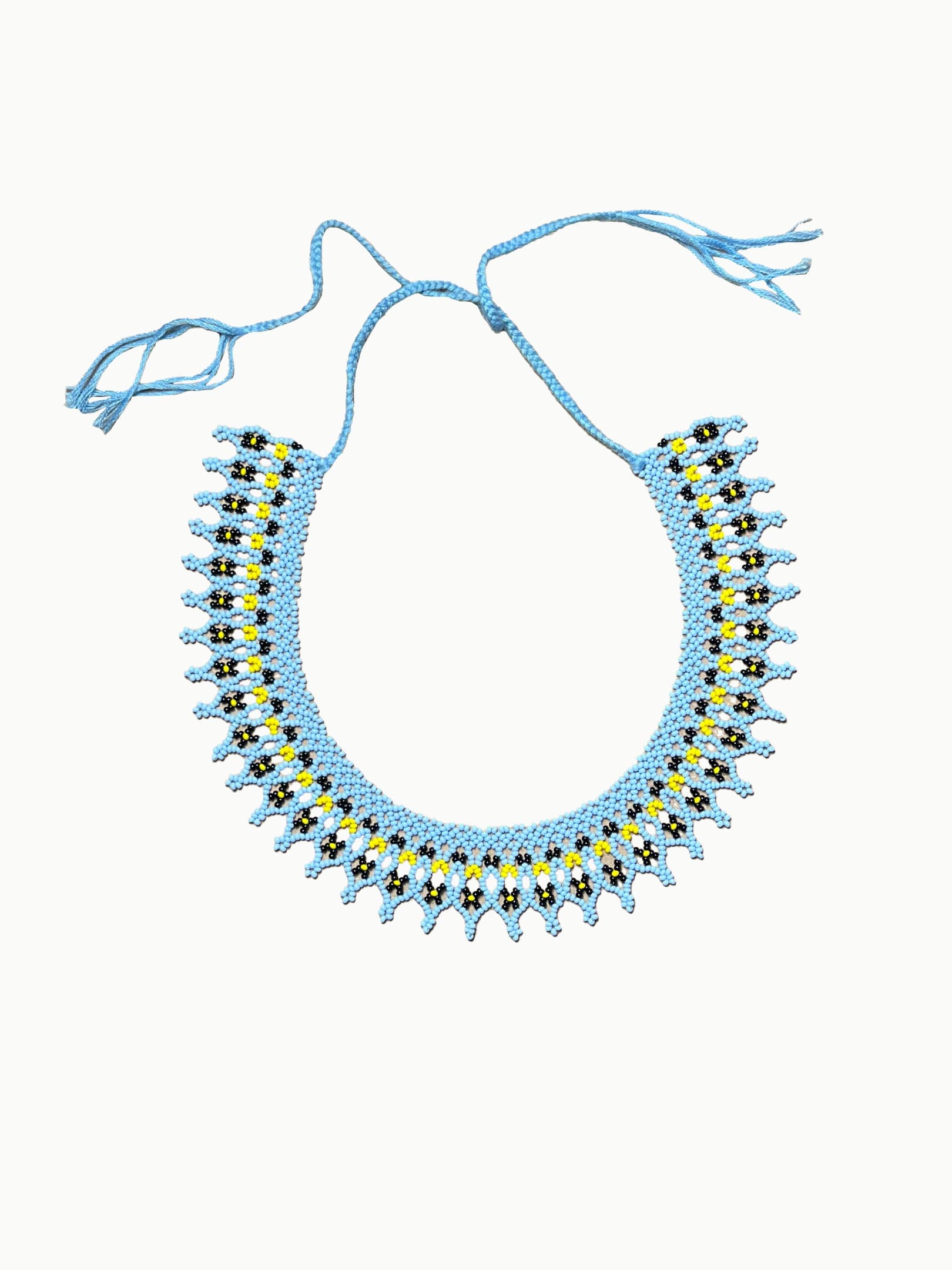 Blue Beaded Necklace Resilience — Azure